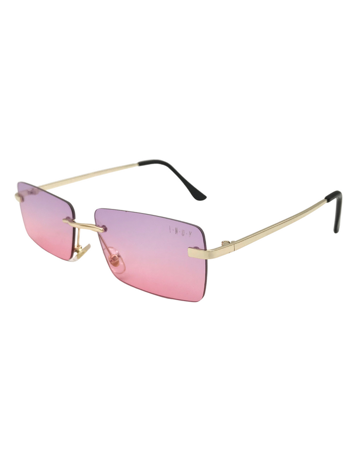 Pink, Purple and Gold Rectangular Sunglasses