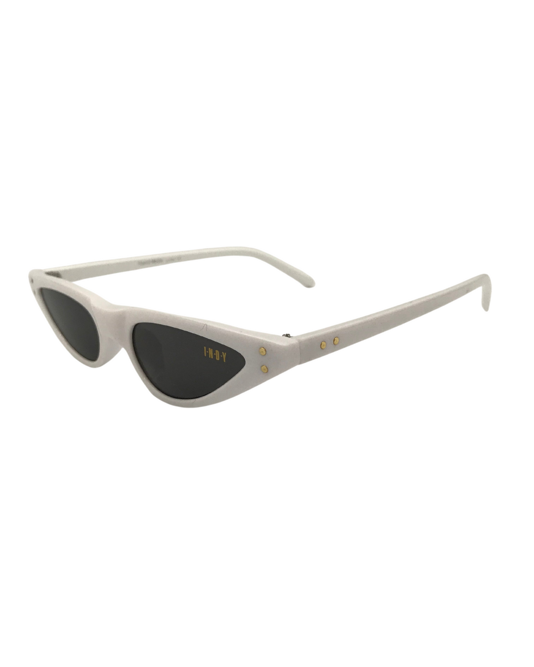 White and Black Slim Lens Sunglasses