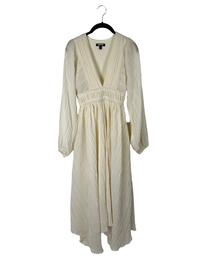 Cream Long Sleeve Dress - Size 00