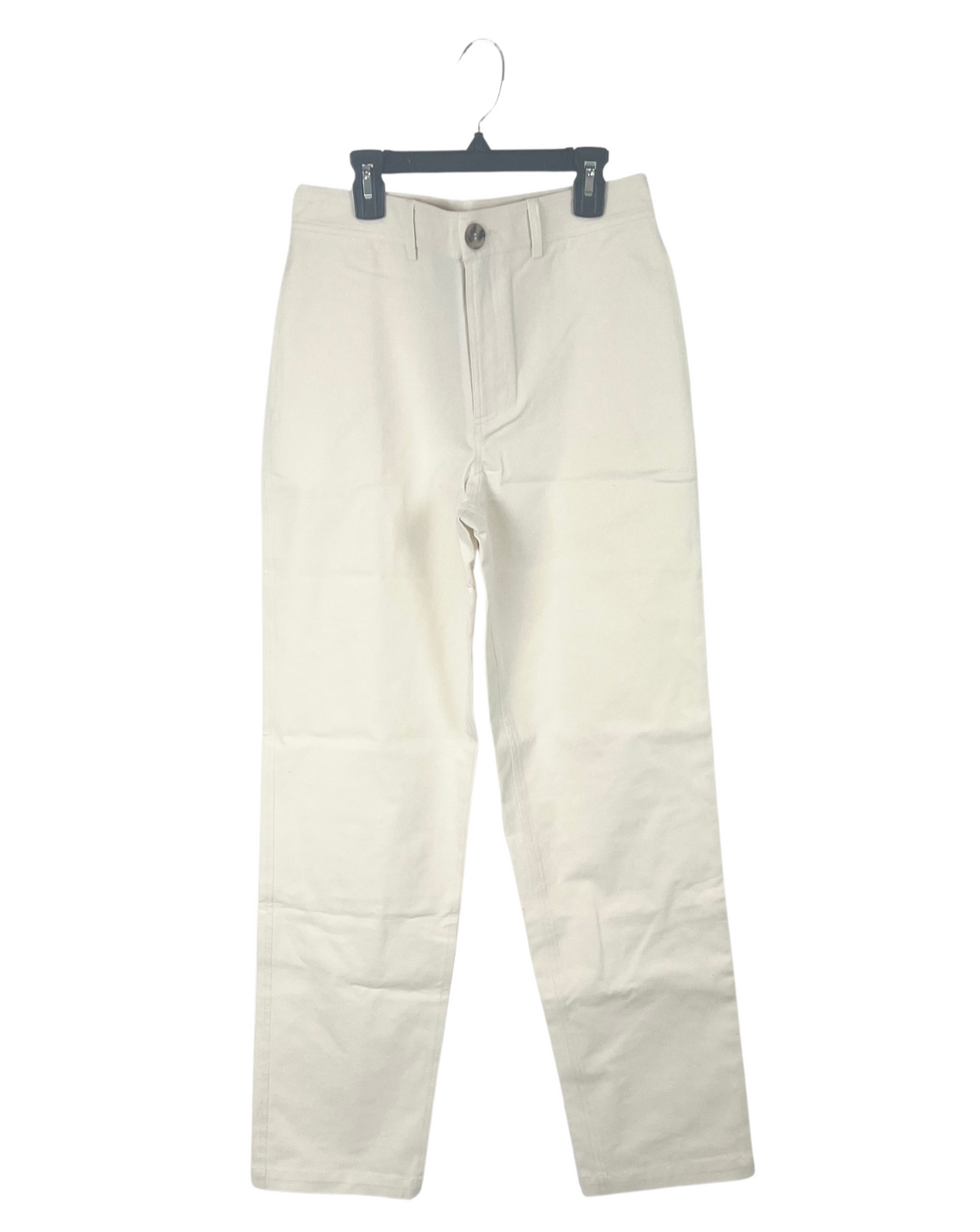 dress pants cream Cream Heavy Brushed Cotton Stretch Side Tab Dress Pant