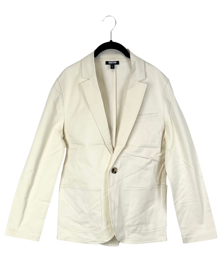 Unisex Cream Blazer - Mens Size 36/Women Size 4/6 and Mens Size 40 / Womens Size 8/10