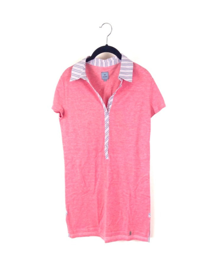 Pink Short Sleeve Dress - Small