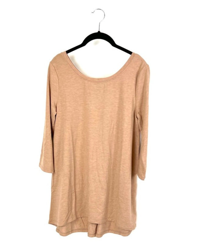 Tan Quarter Sleeve Top- Size 10-12