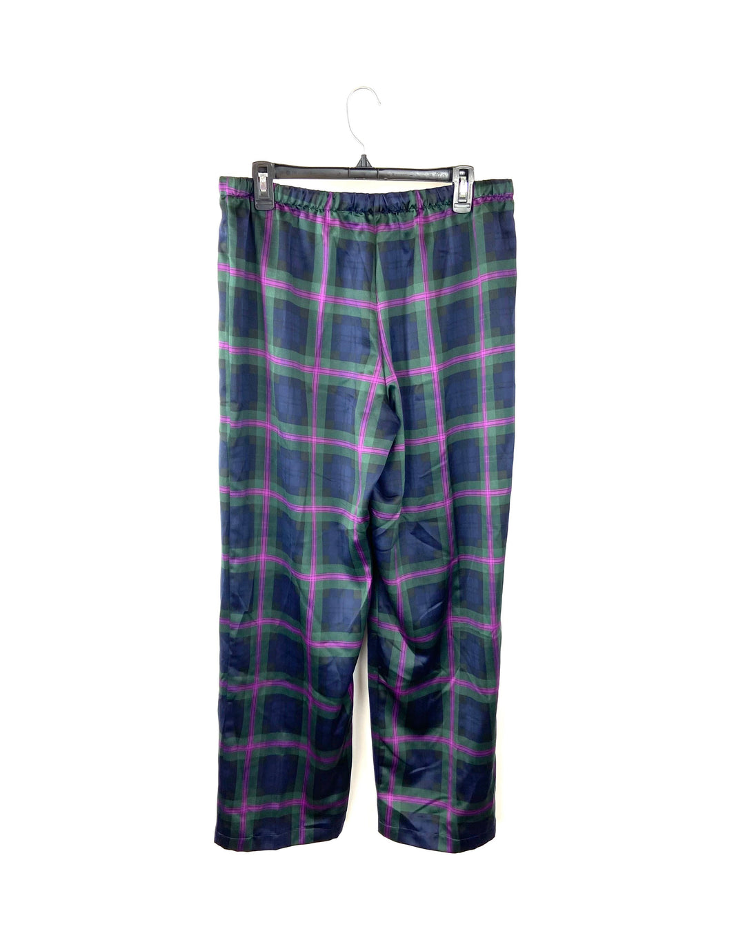 Dark Green Plaid Pajama Pants - Large