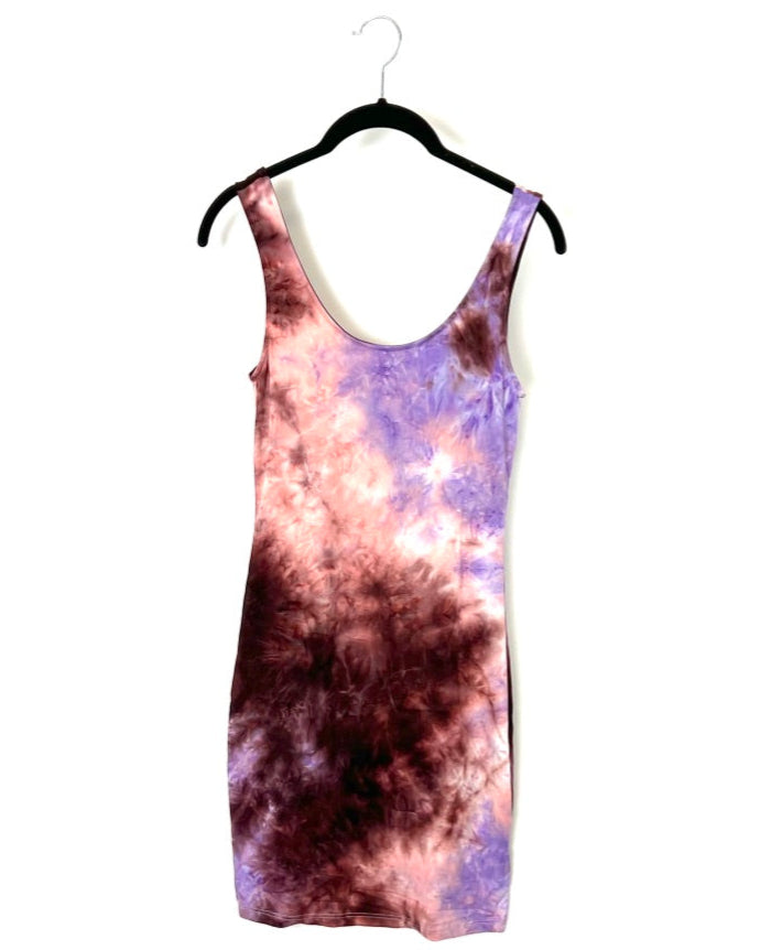 Rose Tie-Dye Bodycon Dress - Small And Medium