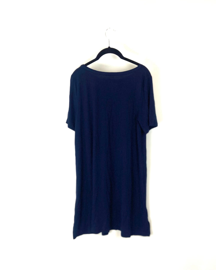 Navy Blue Lounge Dress - Small