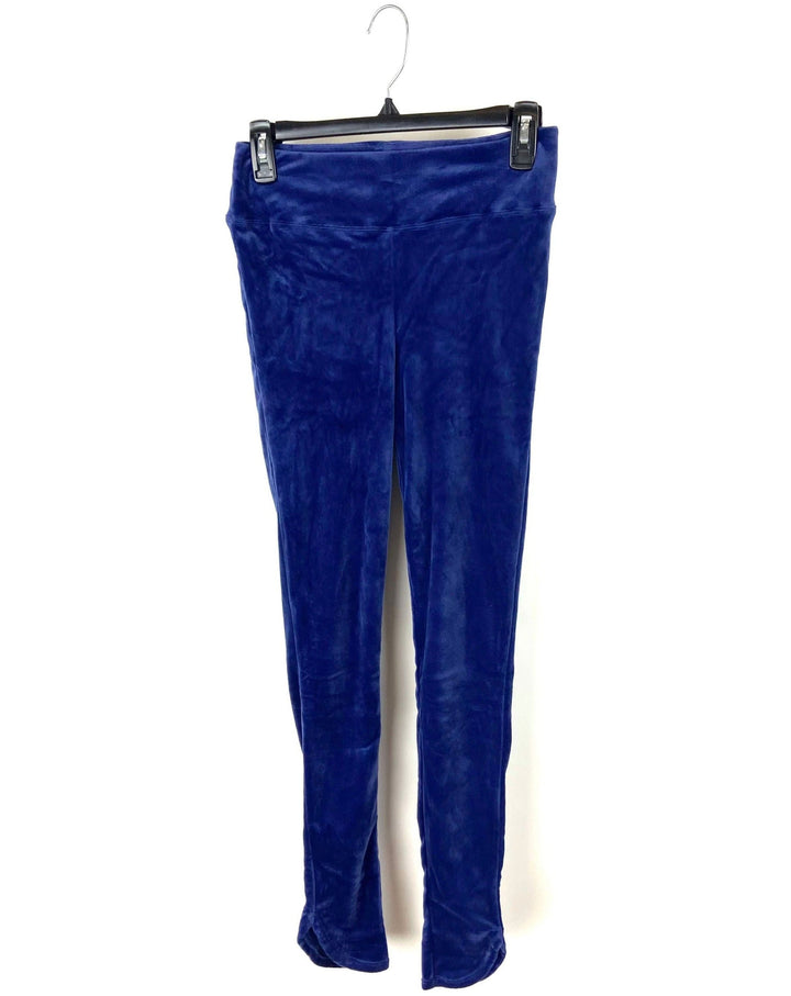 Blue Fleece Leggings - Small