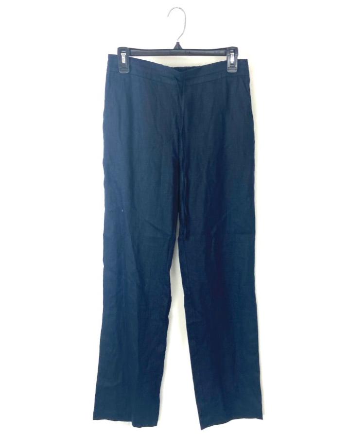 Navy Linen Pants - Size 4