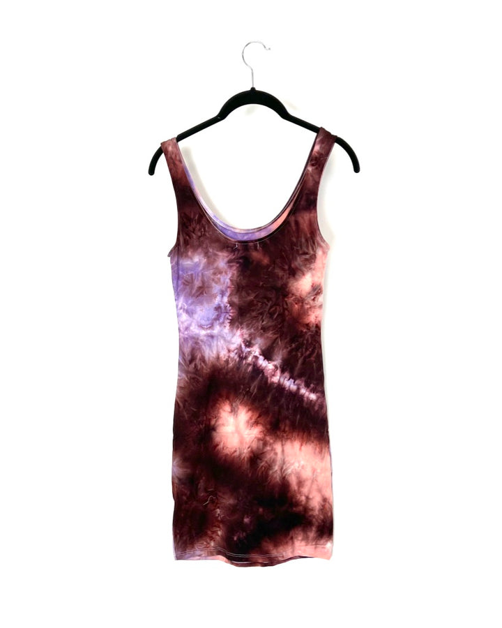 Rose Tie-Dye Bodycon Dress - Small And Medium