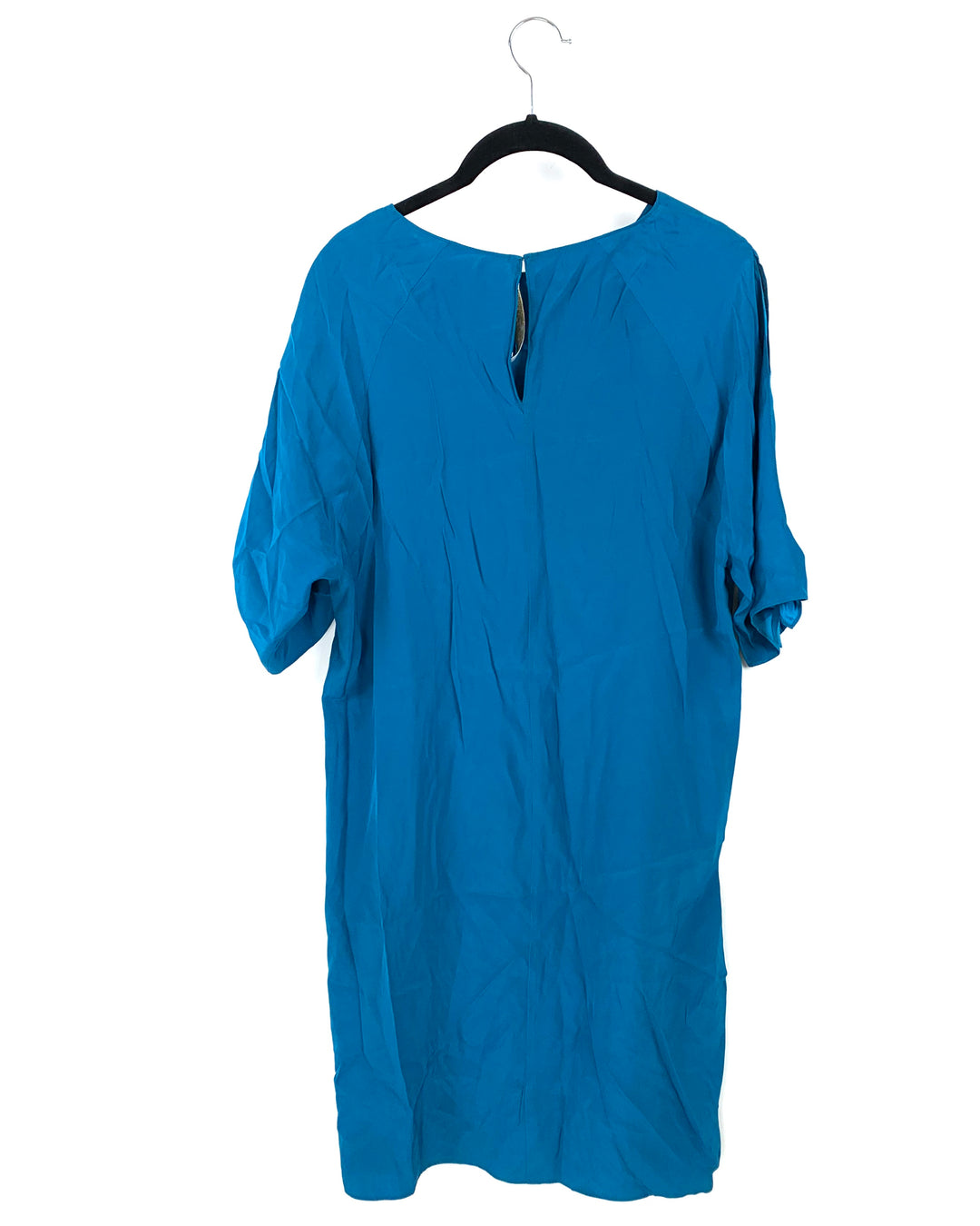 Teal Self Tie Sleeve Dress - Small