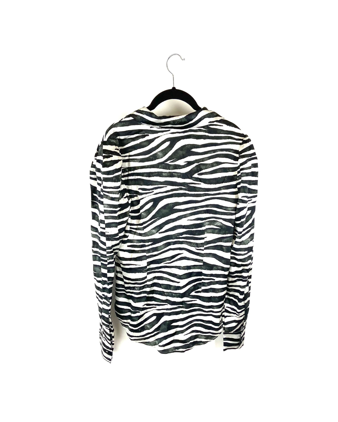 Zebra Print Button Down Top - Small