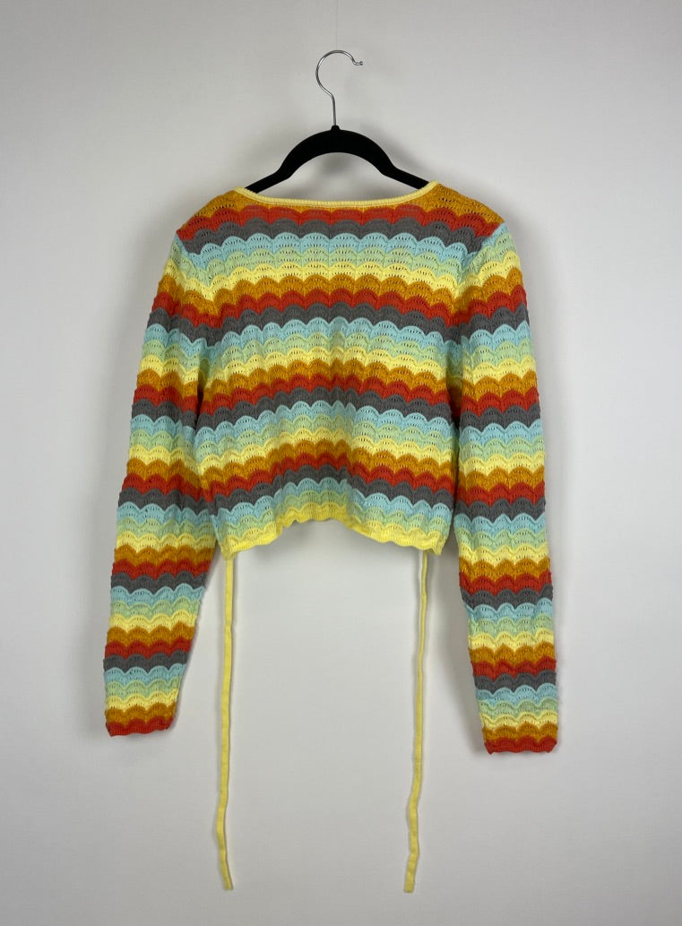 Wavy Crochet Cardigan - Small