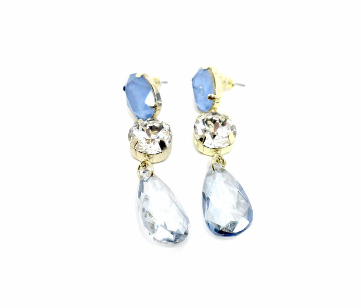 Stella & Ruby Blue and Silver Gem Earrings - The Fashion Foundation