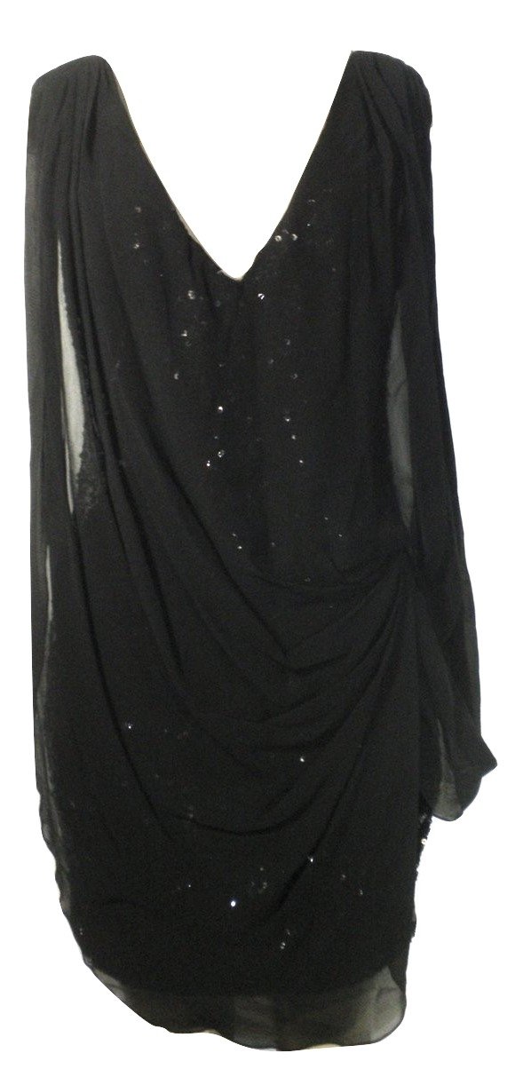 Lafayette 148 Elegant Black Beaded Sheer Dress - Size 2 - The Fashion Foundation