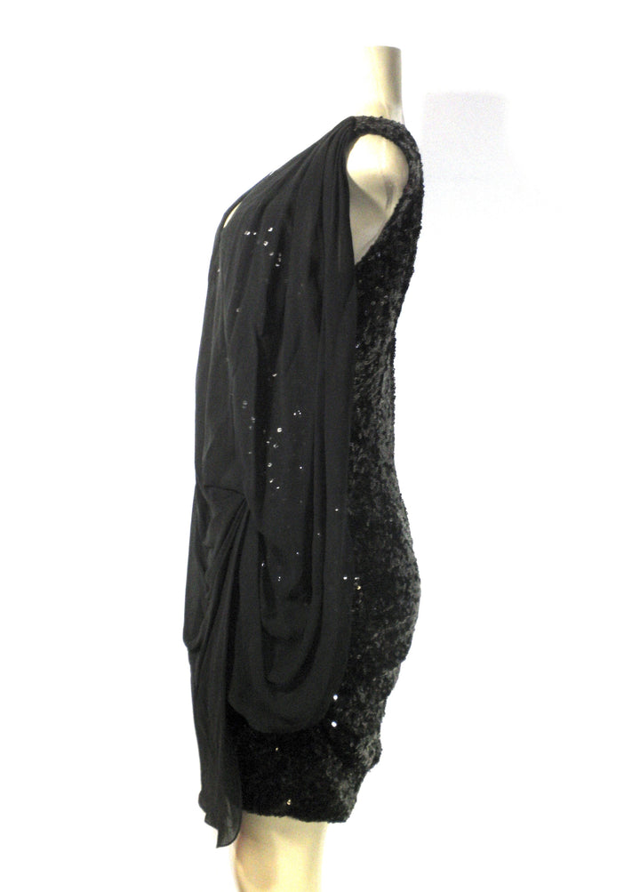 Lafayette 148 Elegant Black Beaded Sheer Dress - Size 2 - The Fashion Foundation