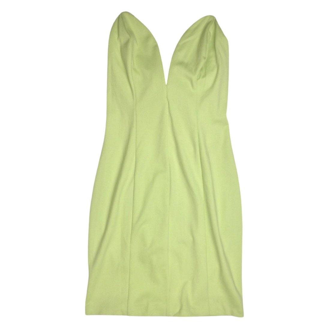 Amanda Uprichard Lime Green Strapless Dress - Small - The Fashion Foundation - {{ discount designer}}
