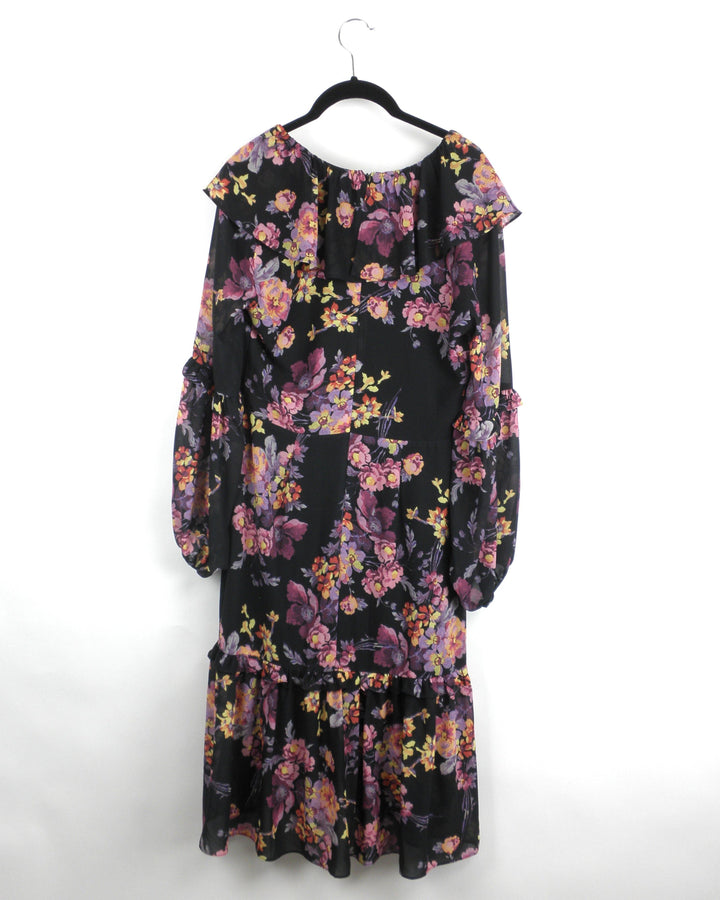 Amanda Uprichard Floral Long Sleeve Midi Dress - Small and Medium - The Fashion Foundation - {{ discount designer}}