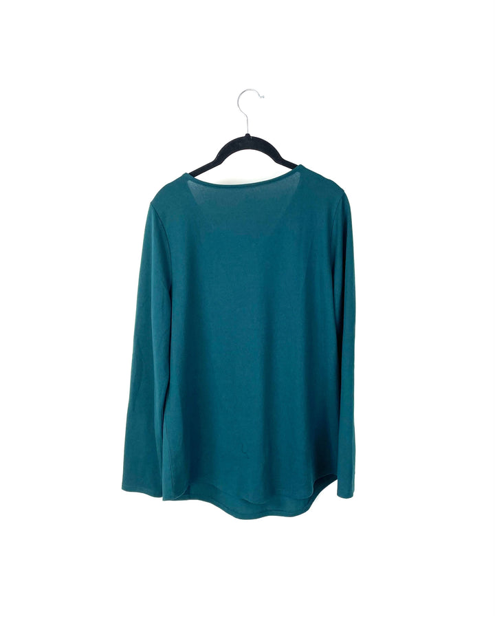 Emerald Green Long Sleeve Top - Small/Medium