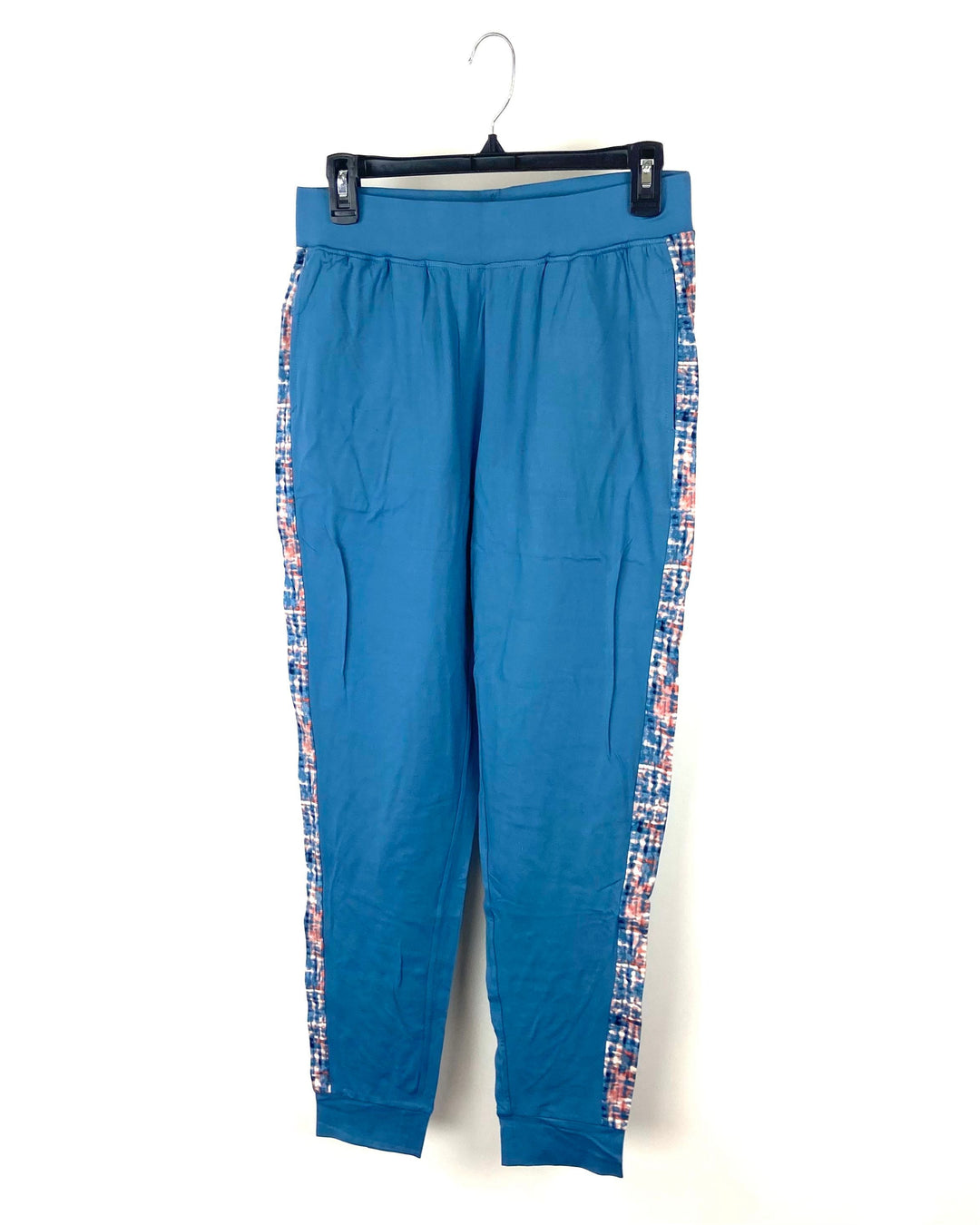 Dark Blue Sweatpants With Printed Side Stripe - Small, Medium, Large