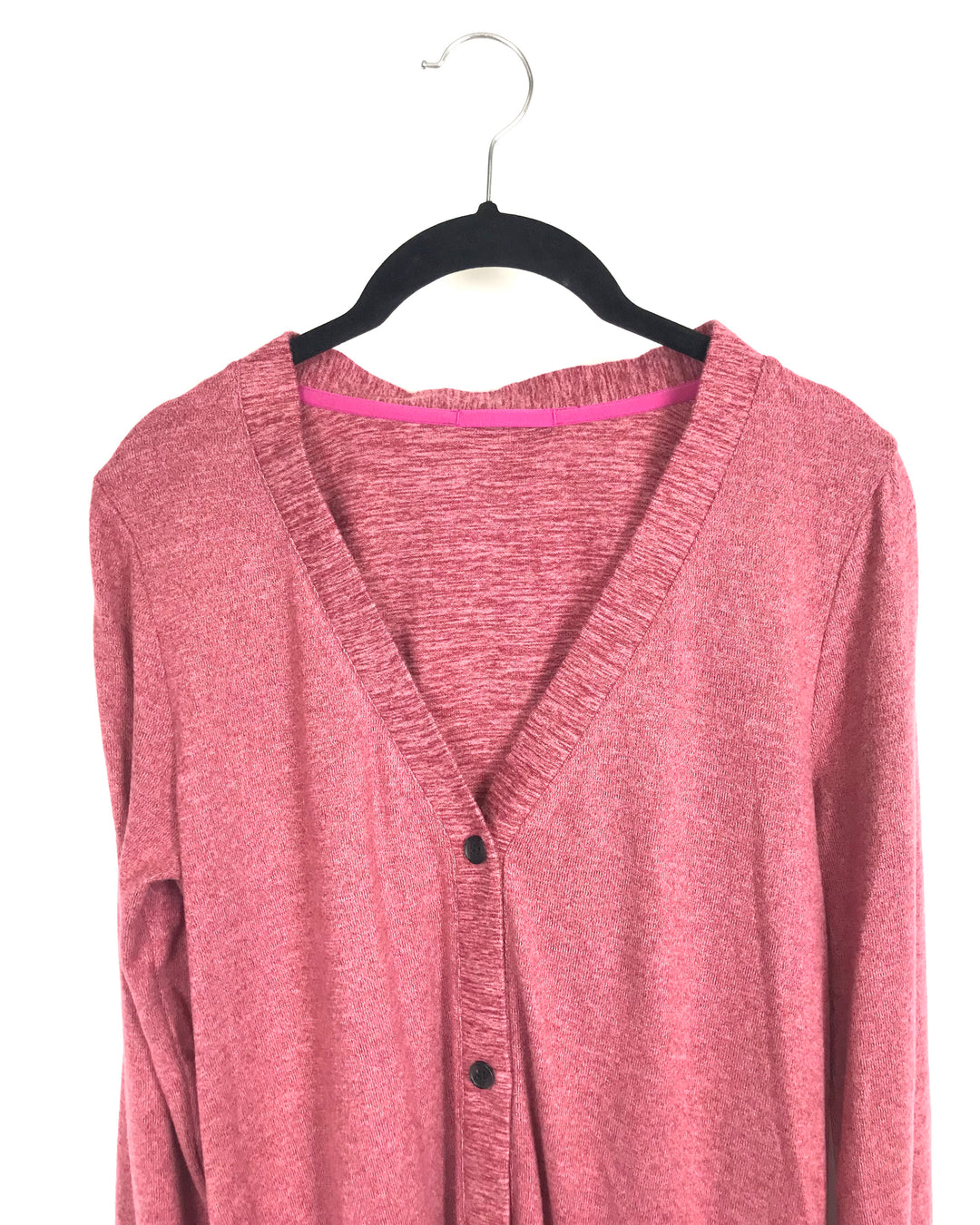 Long Dusty Pink Cardigan - Small