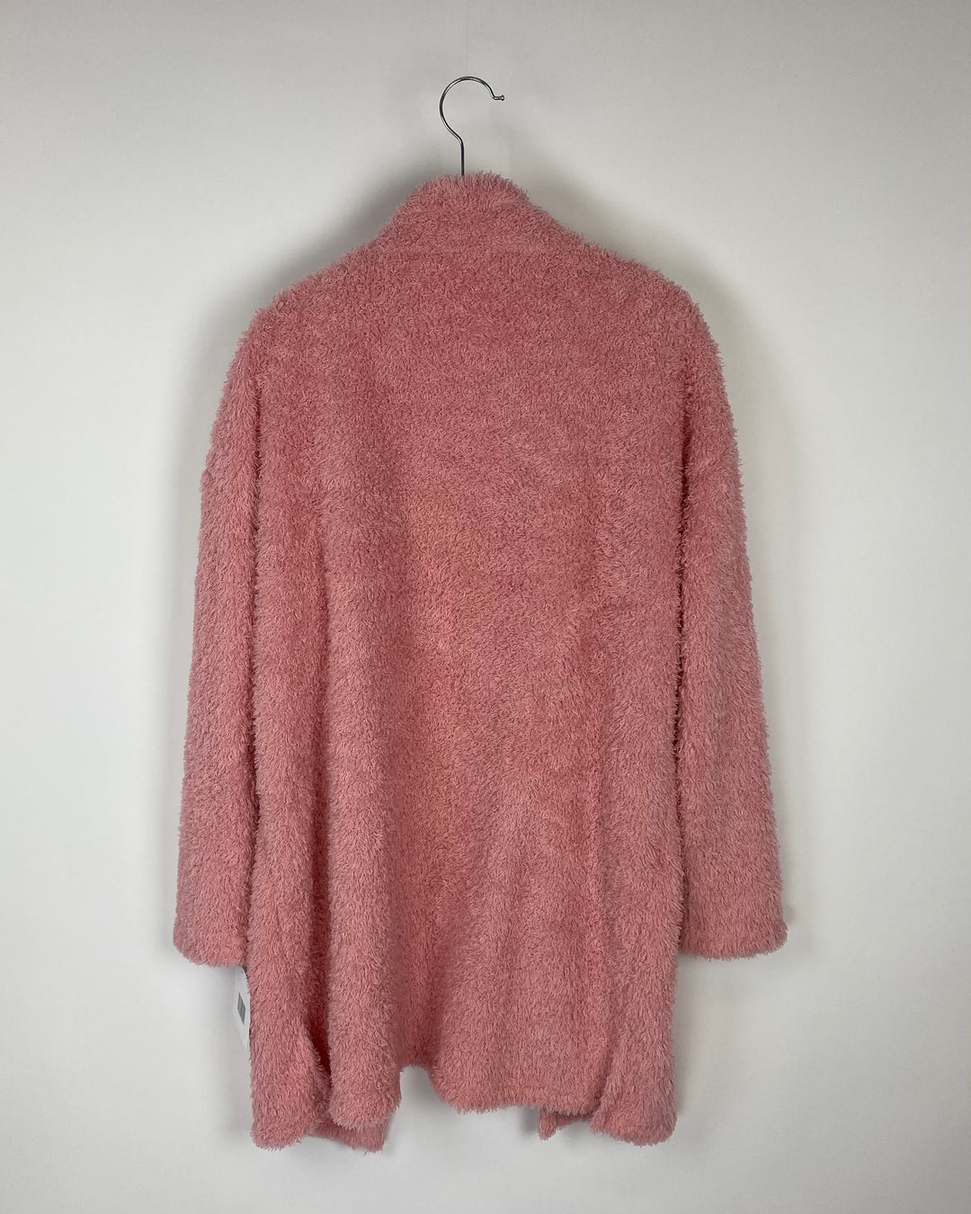 Pink Fuzzy Cardigan - Small