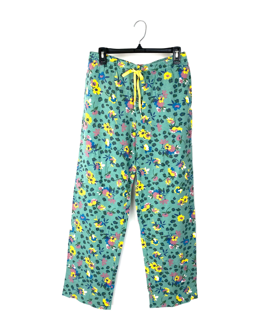 Green Floral Sweatpants - Small