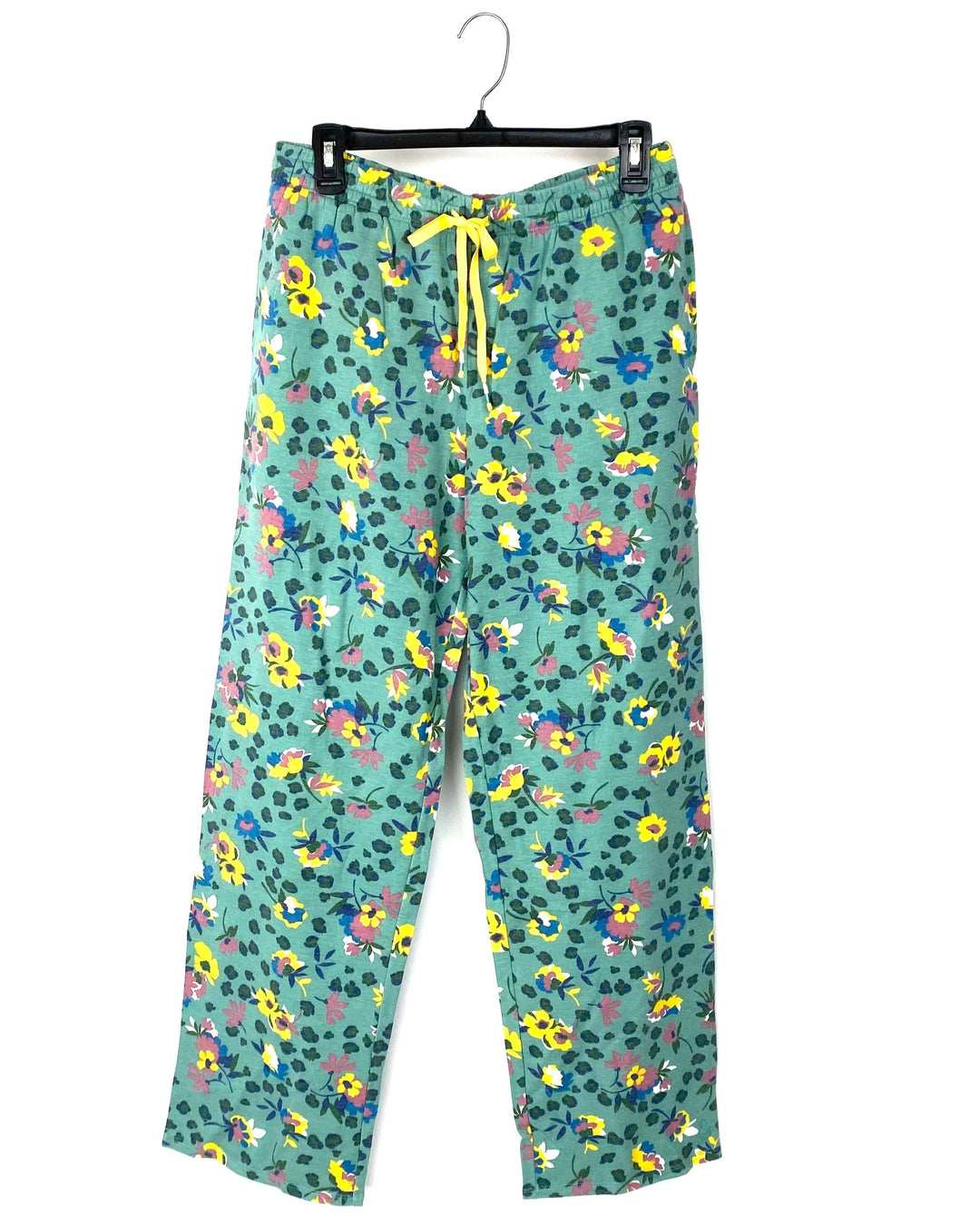 Green Floral Sweatpants - Small