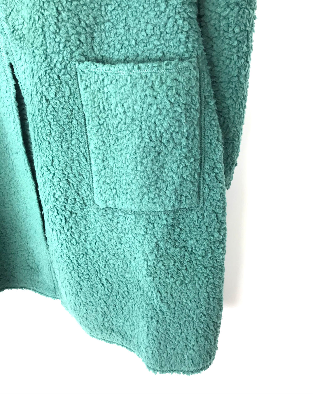 Green Sherpa Open Cardigan - Size 4/6