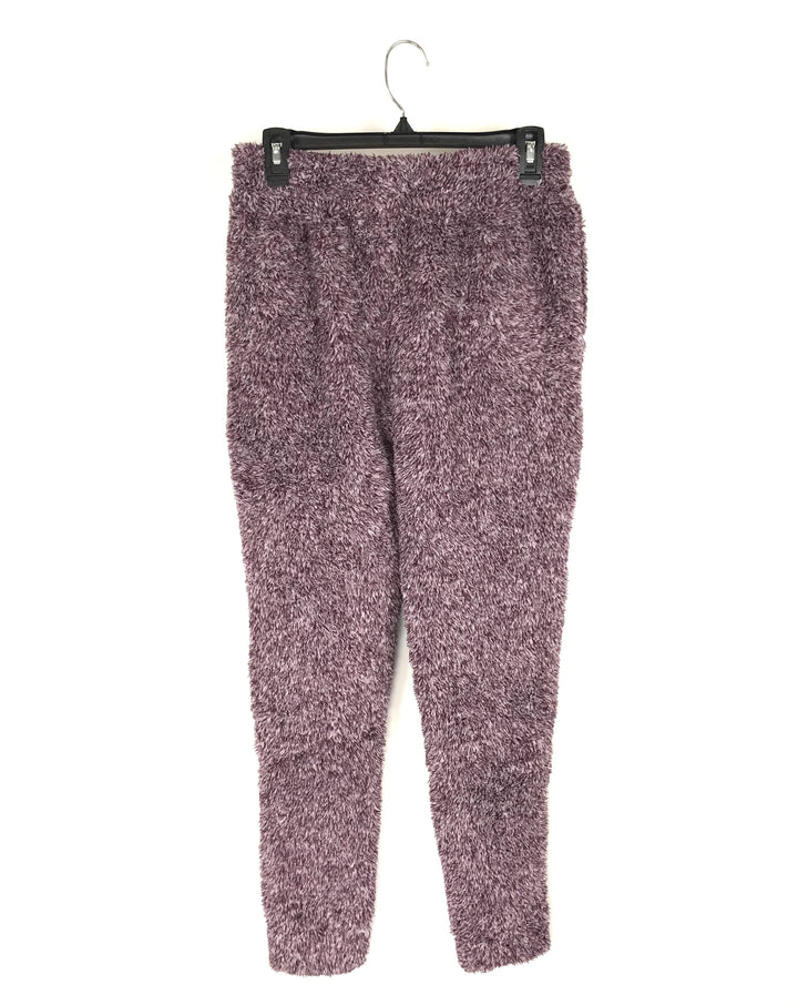Purple Fleece Sweatpants - Small