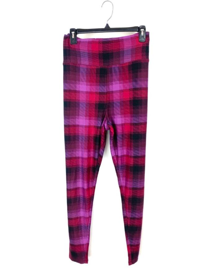 Purple and Red Plaid Lounge Pants - 1X