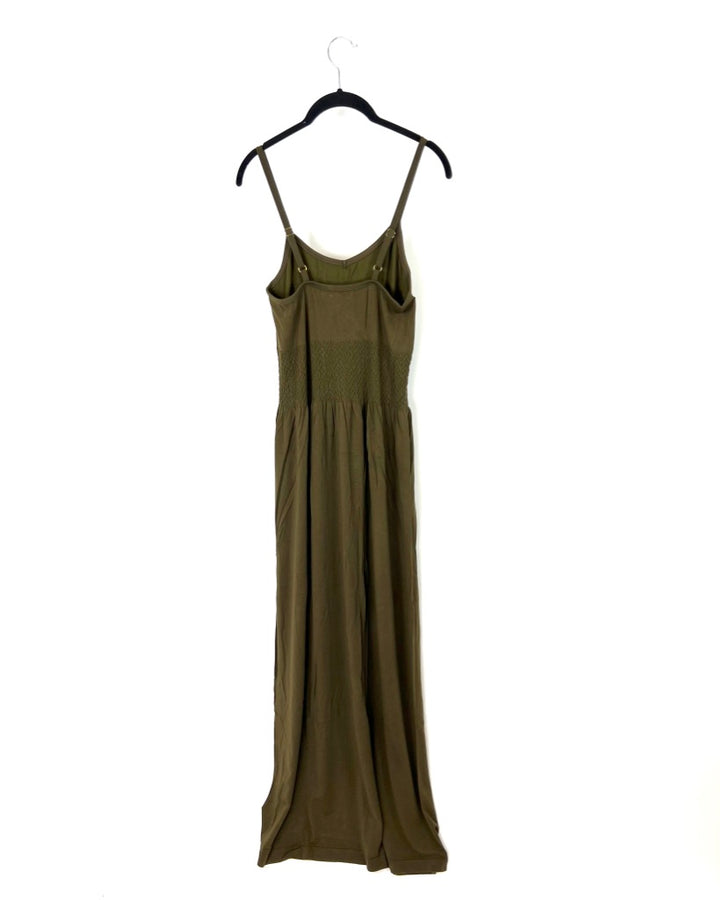 Army Green Cami Maxi Dress - Large
