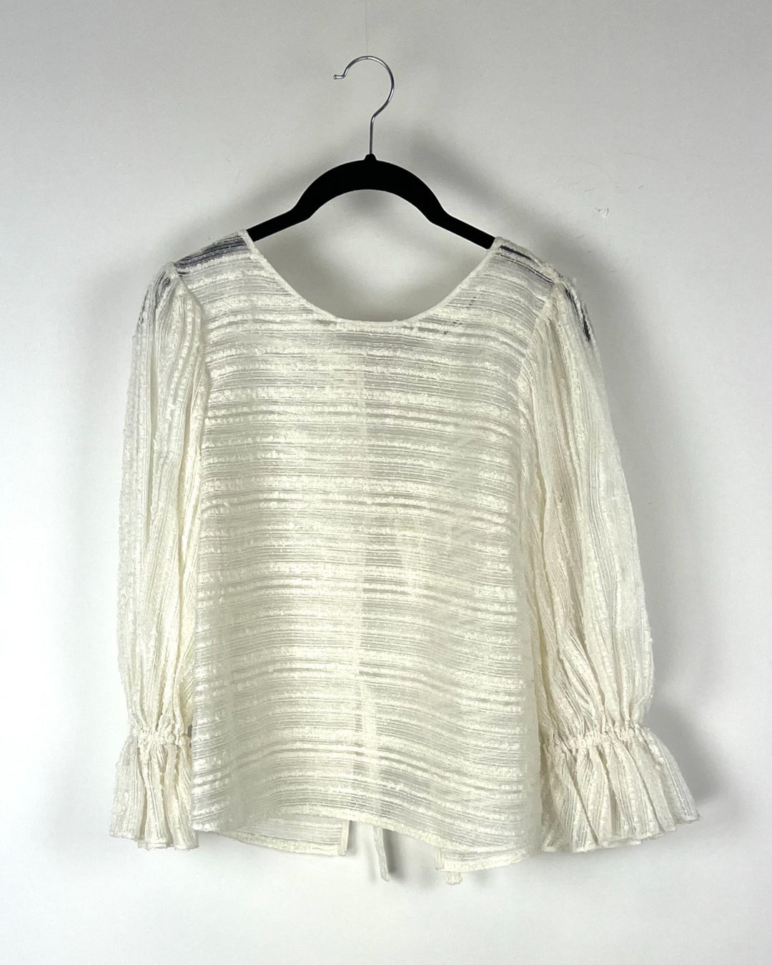 Cream Sheer Top - Small