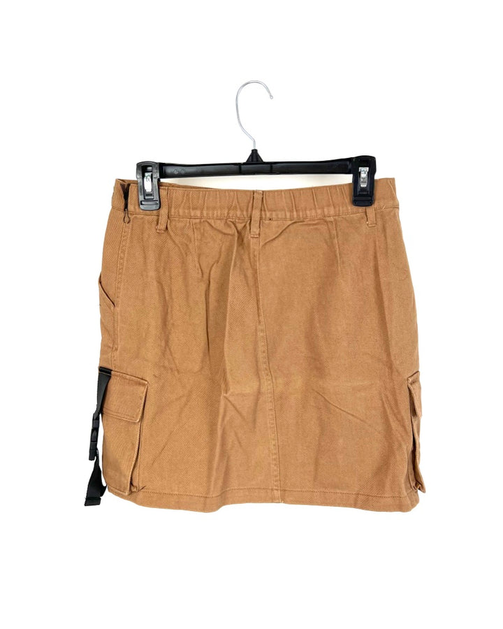 Brown Cargo Mini Skirt - Small, Medium and Large