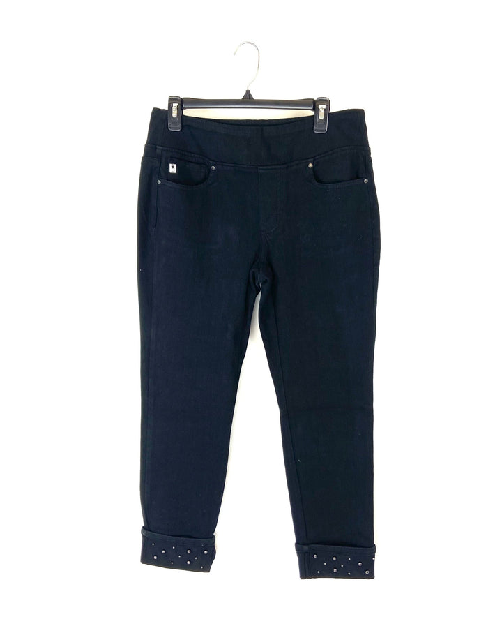 Pearl Cuff Jeans - Size 12/14