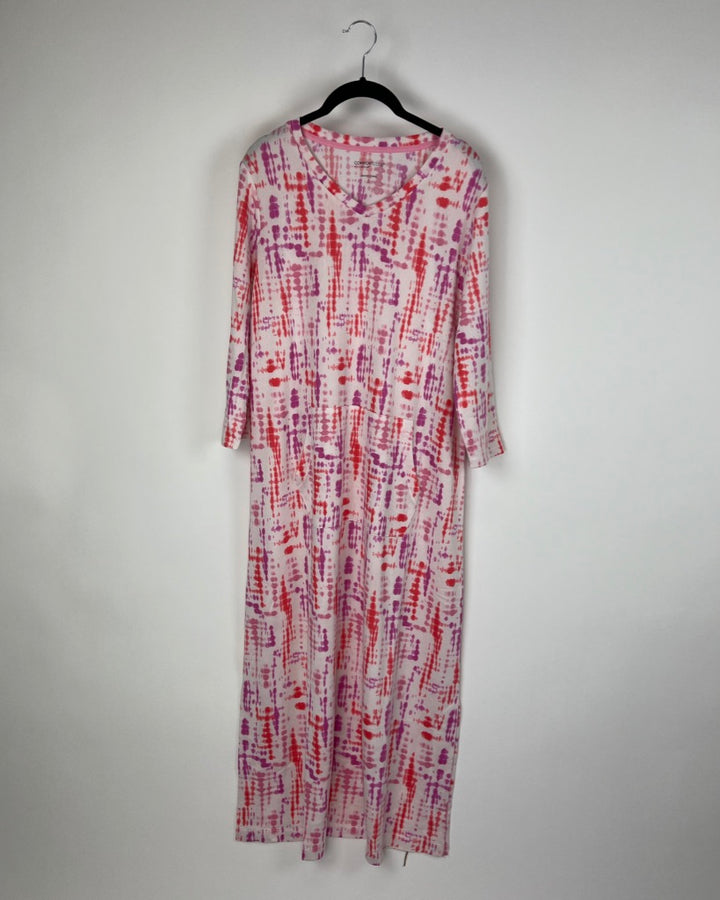 Pink And Purple Tie Dye Maxi Dress - Size 6/8 and 10/12