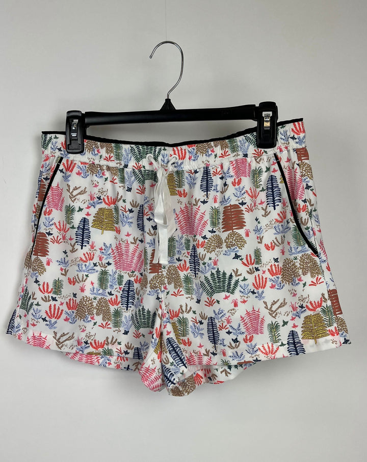 Colorful Patterned Athletic Shorts - Small