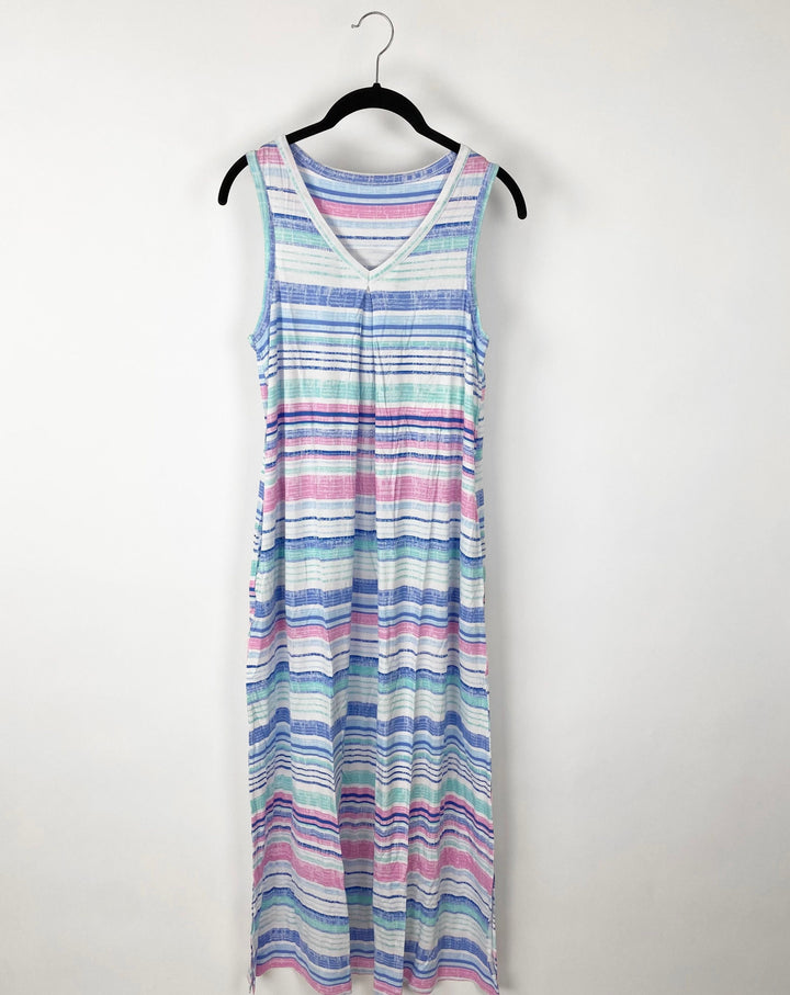 Striped Lounge Dress - XS