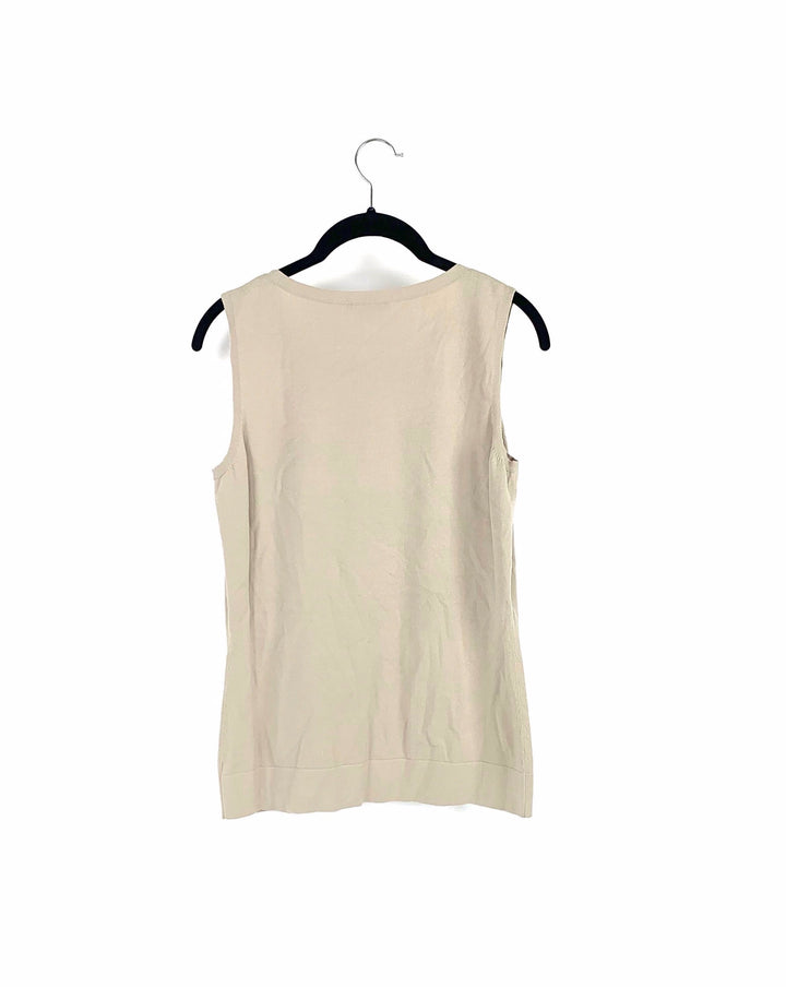 Tan Sleeveless Top - Small