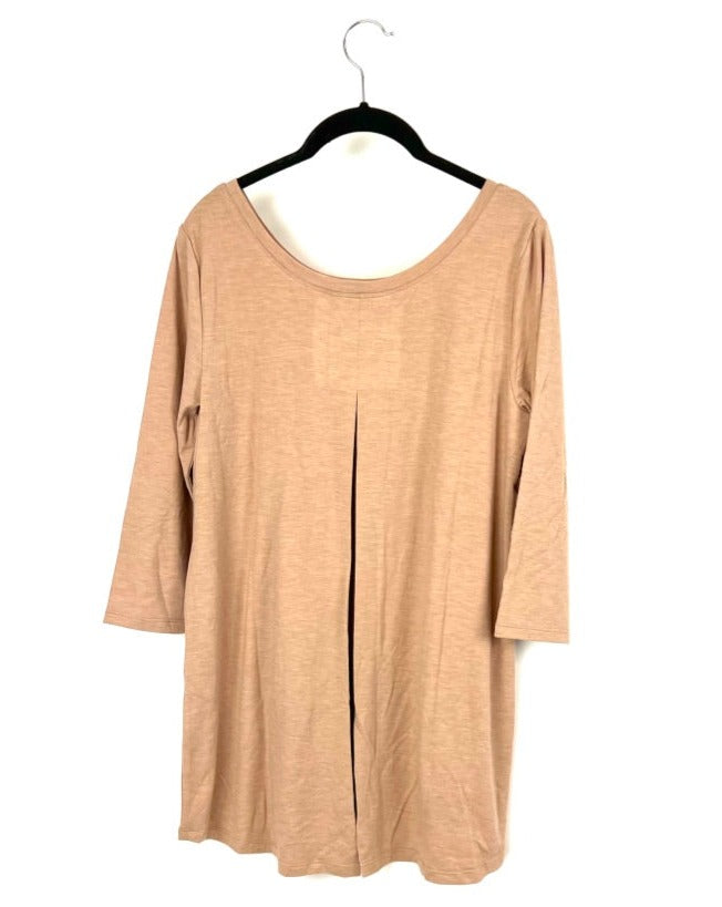 Tan Quarter Sleeve Top- Size 10-12