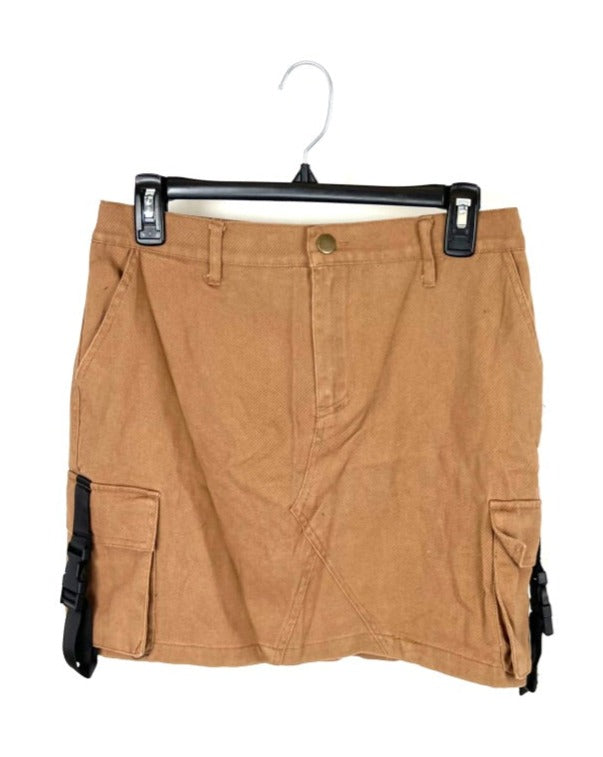 Brown Cargo Mini Skirt - Small, Medium and Large